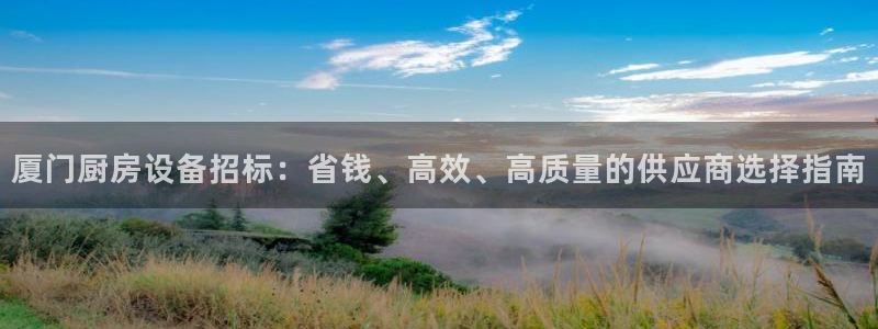尊龙凯时防屏蔽网址：厦门厨房设备招标：省钱、高效、高质量的供