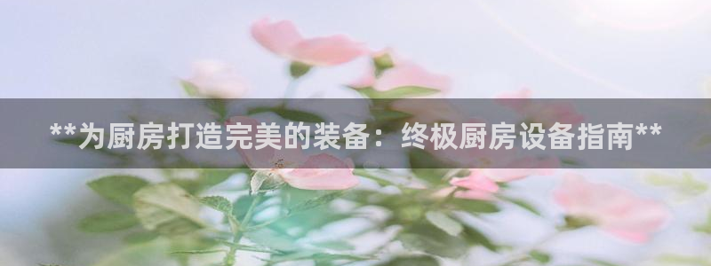 尊龙凯时官网：**为厨房打造完美的装备：终极厨房设备指南**