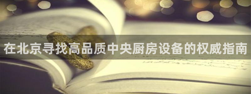 尊龙凯时网页版：在北京寻找高品质中央厨房设备的权威指南