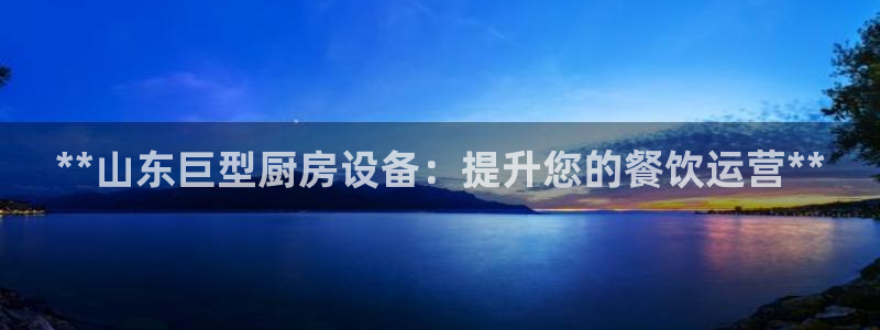 尊龙网平台：**山东巨型厨房设备：提升您的餐饮运营**