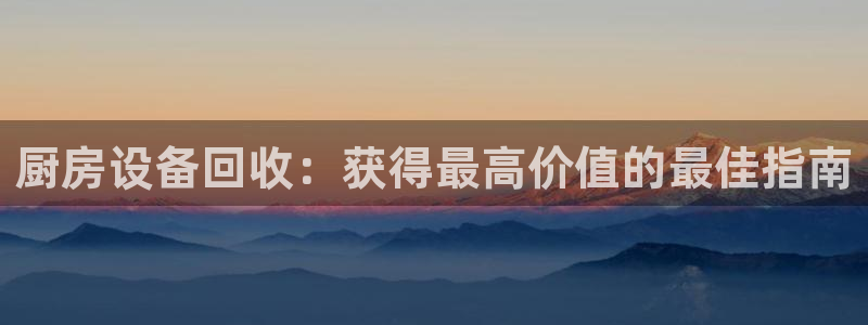 尊龙新版app首页：厨房设备回收：获得最高价值的最佳指南